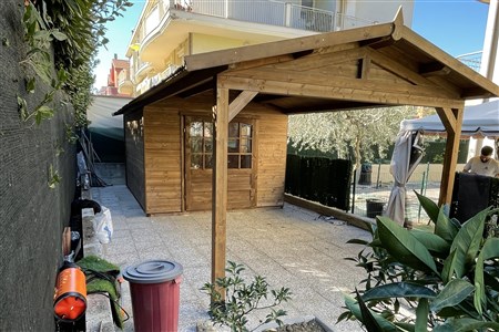 CASETTA IN LEGNO.IT CASETTA E TETTOIA FRONTALE